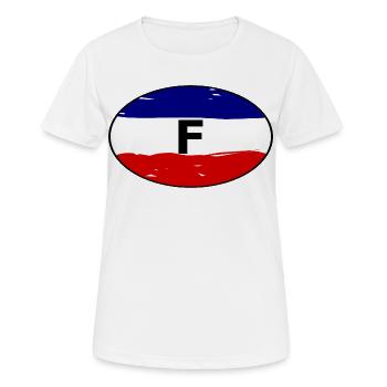 Frankreich Autoaufkleber - Frauen T-Shirt atmungsaktiv - Weiß - Vorne - AI Model Female 172 dark (172cm)