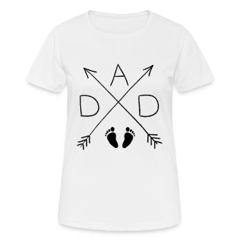 Dad Dad Dad Baby Feet - Women's Breathable T-Shirt - white - Front - AI Model Female 172 dark (172cm)