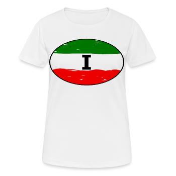 Italien Aufkleber - Frauen T-Shirt atmungsaktiv - Weiß - Vorne - AI Model Female 172 dark (172cm)