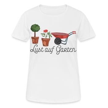 Lust auf Garten - Frauen T-Shirt atmungsaktiv - Weiß - Vorne - AI Model Female 172 dark (172cm)