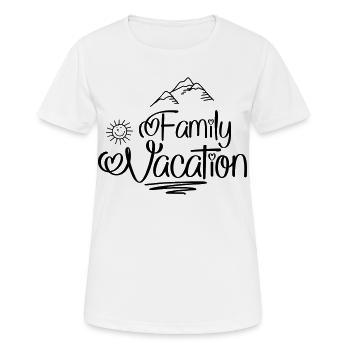 Ferien mit der Familie - Frauen T-Shirt atmungsaktiv - Weiß - Vorne - AI Model Female 172 dark (172cm)