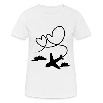 avion - T-shirt respirant Femme - blanc - Devant - AI Model Female 172 dark (172cm)