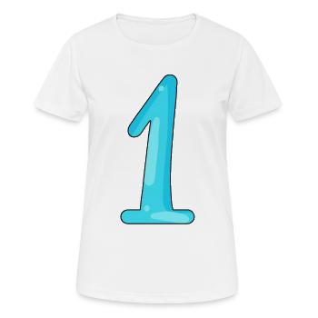 1 - Frauen T-Shirt atmungsaktiv - Weiß - Vorne - AI Model Female 172 dark (172cm)