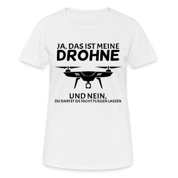 Drohne - Frauen T-Shirt atmungsaktiv - Weiß - Vorne - AI Model Female 172 dark (172cm)