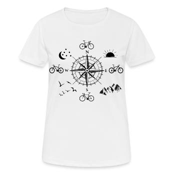 Bike - Women's Breathable T-Shirt - white - Front - AI Model Female 172 dark (172cm)
