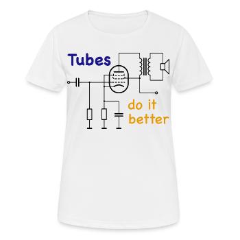 Vacuum Tubes do it better - Women's Breathable T-Shirt - white - Front - AI Model Female 172 dark (172cm)