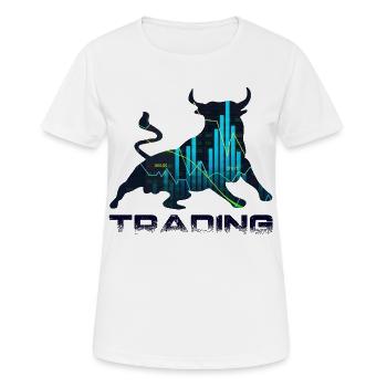 Trading - Women's Breathable T-Shirt - white - Front - AI Model Female 172 dark (172cm)