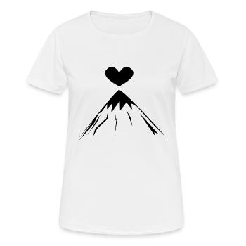 Mountain Mountains Mountain peaks Peak Heart - Women's Breathable T-Shirt - white - Front - AI Model Female 172 dark (172cm)