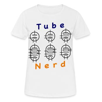 Vacuum Tube Nerd - Frauen T-Shirt atmungsaktiv - Weiß - Vorne - AI Model Female 172 dark (172cm)
