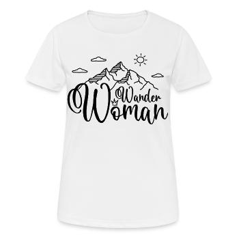 Wander Woman - Frauen T-Shirt atmungsaktiv - Weiß - Vorne - AI Model Female 172 dark (172cm)