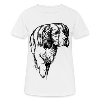 IRW Setter vorstehend - Frauen T-Shirt atmungsaktiv - Weiß - Vorne - AI Model Female 172 dark (172cm)