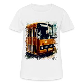 Vintage Ikarus Bus - Frauen T-Shirt atmungsaktiv - Weiß - Vorne - AI Model Female 172 dark (172cm)