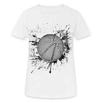 Basketball - Joueur de basket-ball - Basketball Retro - T-shirt respirant Femme - blanc - Devant - AI Model Female 172 dark (172cm)
