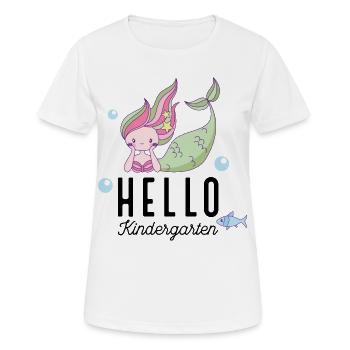 Kindergarten - Frauen T-Shirt atmungsaktiv - Weiß - Vorne - AI Model Female 172 dark (172cm)
