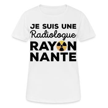 Je suis une radiologue rayonnante Radiologie - T-shirt respirant Femme - blanc - Devant - AI Model Female 172 dark (172cm)