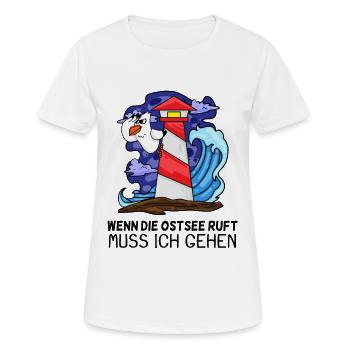 Ostsee - Frauen T-Shirt atmungsaktiv - Weiß - Vorne - AI Model Female 172 dark (172cm)