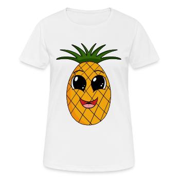 Ananas - T-shirt respirant Femme - blanc - Devant - AI Model Female 172 dark (172cm)