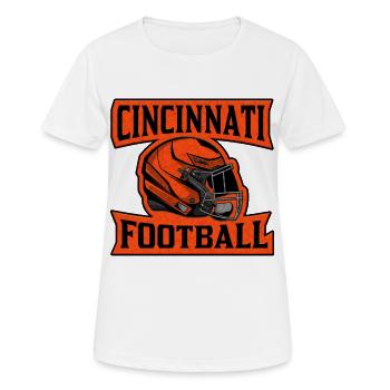 Cincinnati Football Emblem - Women's Breathable T-Shirt - white - Front - AI Model Female 172 dark (172cm)