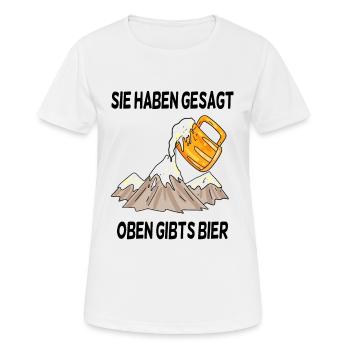 Berg Berge - Frauen T-Shirt atmungsaktiv - Weiß - Vorne - AI Model Female 172 dark (172cm)