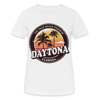 Daytona Florida Vintage Beach Design / Geschenk - Frauen T-Shirt atmungsaktiv - Weiß - Vorne - AI Model Female 172 dark (172cm)