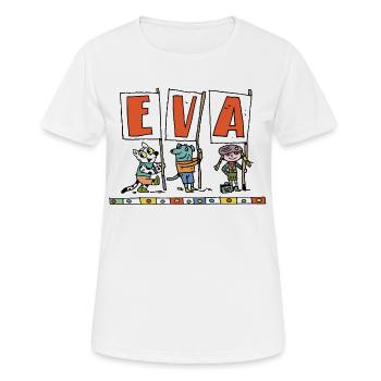 Mädchenname Eva - Frauen T-Shirt atmungsaktiv - Weiß - Vorne - AI Model Female 172 dark (172cm)