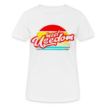 île usedom chemise rétro vintage autocollant autocollant - T-shirt respirant Femme - blanc - Devant - AI Model Female 172 dark (172cm)