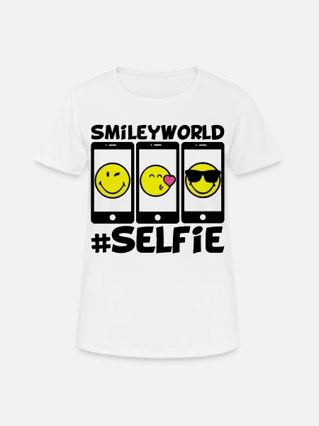 Smileys and selfies - Women's Breathable T-Shirt - white