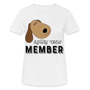 Agility - Frauen T-Shirt atmungsaktiv - Weiß - Vorne - AI Model Female 172 dark (172cm)