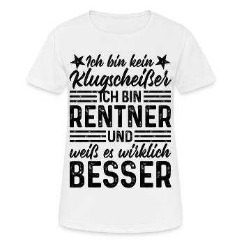 Rentner Klugscheißer - Frauen T-Shirt atmungsaktiv - Weiß - Vorne - AI Model Female 172 dark (172cm)