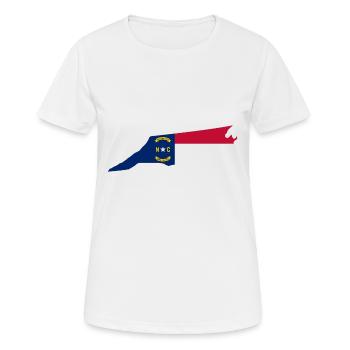 North Carolina USA State North Carolina Flag Map - Women's Breathable T-Shirt - white - Front - AI Model Female 172 dark (172cm)