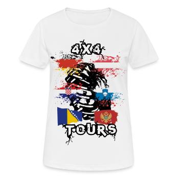 Tour de pays hors route - T-shirt respirant Femme - blanc - Devant - AI Model Female 172 dark (172cm)