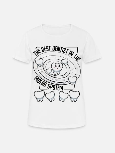 Charme de la Dent de Kawaii en orbite - T-shirt respirant Femme - blanc
