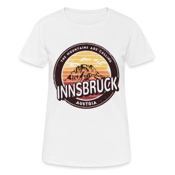 Innsbruck Österreich Berge Design - Frauen T-Shirt atmungsaktiv - Weiß - Vorne - AI Model Female 172 dark (172cm)