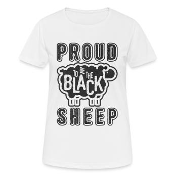 Le mouton noir - giftidea - T-shirt respirant Femme - blanc - Devant - AI Model Female 172 dark (172cm)