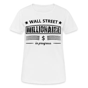 Millionnaire de Wall Street - T-shirt respirant Femme - blanc - Devant - AI Model Female 172 dark (172cm)