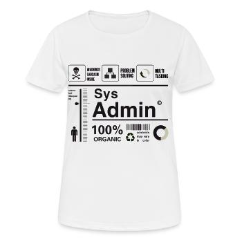 sys admin Computer Nerd pc Kit programmer Humor lo - Frauen T-Shirt atmungsaktiv - Weiß - Vorne - AI Model Female 172 dark (172cm)