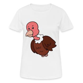 Geier - Frauen T-Shirt atmungsaktiv - Weiß - Vorne - AI Model Female 172 dark (172cm)