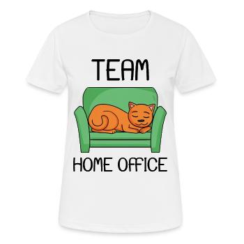 Home Office - Frauen T-Shirt atmungsaktiv - Weiß - Vorne - AI Model Female 172 dark (172cm)