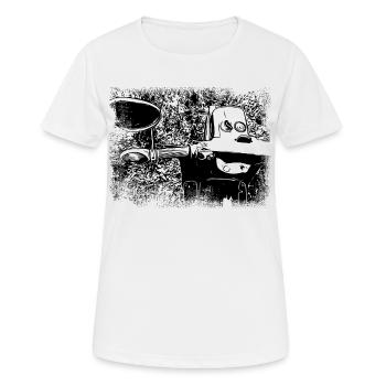 Simson Schwalbe - KR51 - T-shirt respirant Femme - blanc - Devant - AI Model Female 172 dark (172cm)