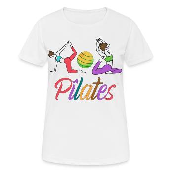 PILATES - T-shirt respirant Femme - blanc - Devant - AI Model Female 172 dark (172cm)