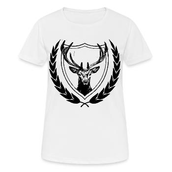 Cerf - T-shirt respirant Femme - blanc - Devant - AI Model Female 172 dark (172cm)