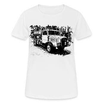 IFA Horch LKW Kipper - Frauen T-Shirt atmungsaktiv - Weiß - Vorne - AI Model Female 172 dark (172cm)