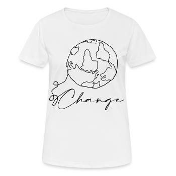 Monde - T-shirt respirant Femme - blanc - Devant - AI Model Female 172 dark (172cm)