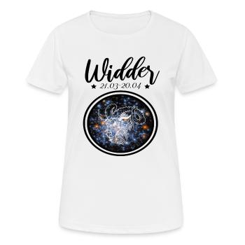 Widder Sternzeichen - Frauen T-Shirt atmungsaktiv - Weiß - Vorne - AI Model Female 172 dark (172cm)