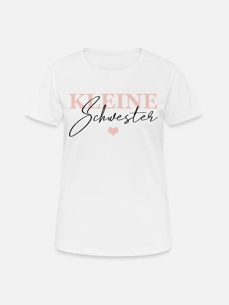 Kleine Schwester - Frauen T-Shirt atmungsaktiv - Weiß