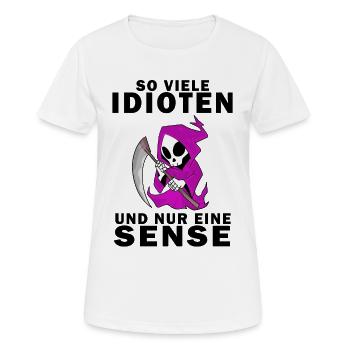 Sensenmann Damen Sarkastisch Provokation - Frauen T-Shirt atmungsaktiv - Weiß - Vorne - AI Model Female 172 dark (172cm)