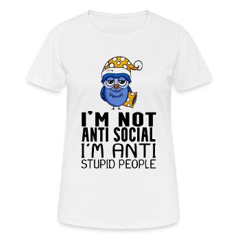 drôles de dictons stupides - T-shirt respirant Femme - blanc - Devant - AI Model Female 172 dark (172cm)