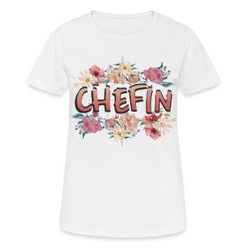 Chefin - Frauen T-Shirt atmungsaktiv - Weiß - Vorne - AI Model Female 172 dark (172cm)