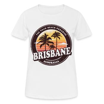 Brisbane Australia Vintage Beach Design - Women's Breathable T-Shirt - white - Front - AI Model Female 172 dark (172cm)