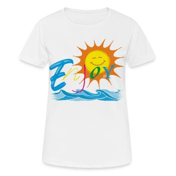 Genießen - Frauen T-Shirt atmungsaktiv - Weiß - Vorne - AI Model Female 172 dark (172cm)